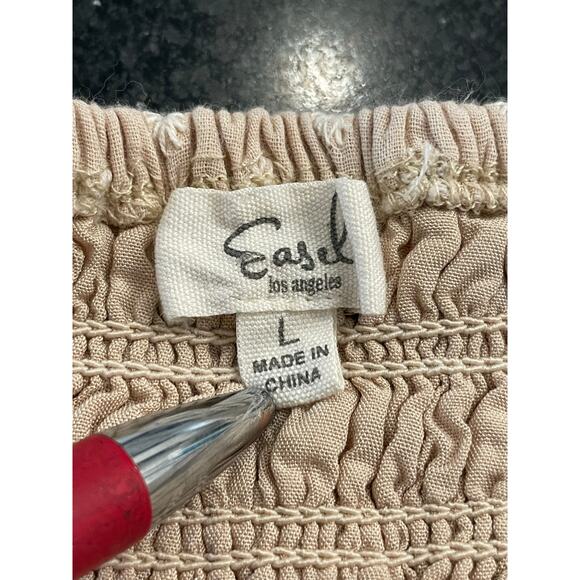 Easel BoHo Natural tan eyelet swing tank LG - Picture 6 of 11